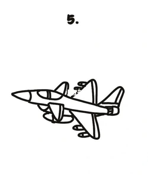 戰(zhàn)斗機簡筆畫，簡單幾步繪制空中霸主，戰(zhàn)斗機簡筆畫教程，輕松繪制空中霸主